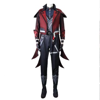 Game Genshin Impact Diluc Cosplay Costume Diluc Red Dead of Night Cosplay Set and Wig