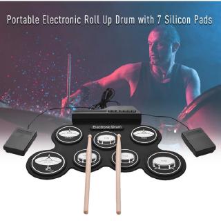 สินค้า 【พร้อมส่ง】กลองชุด กลองไฟฟ้า กลองชุด Electric Drum Pad Kit Digital Drum กลองอิเล็กทรอนิกส์แบบพกพา