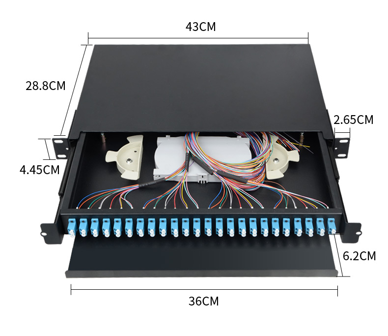 พร้อมส่ง-ถาดเชื่อมสายไฟเบอร์-fiber-splicetray-lc-24port-duplex