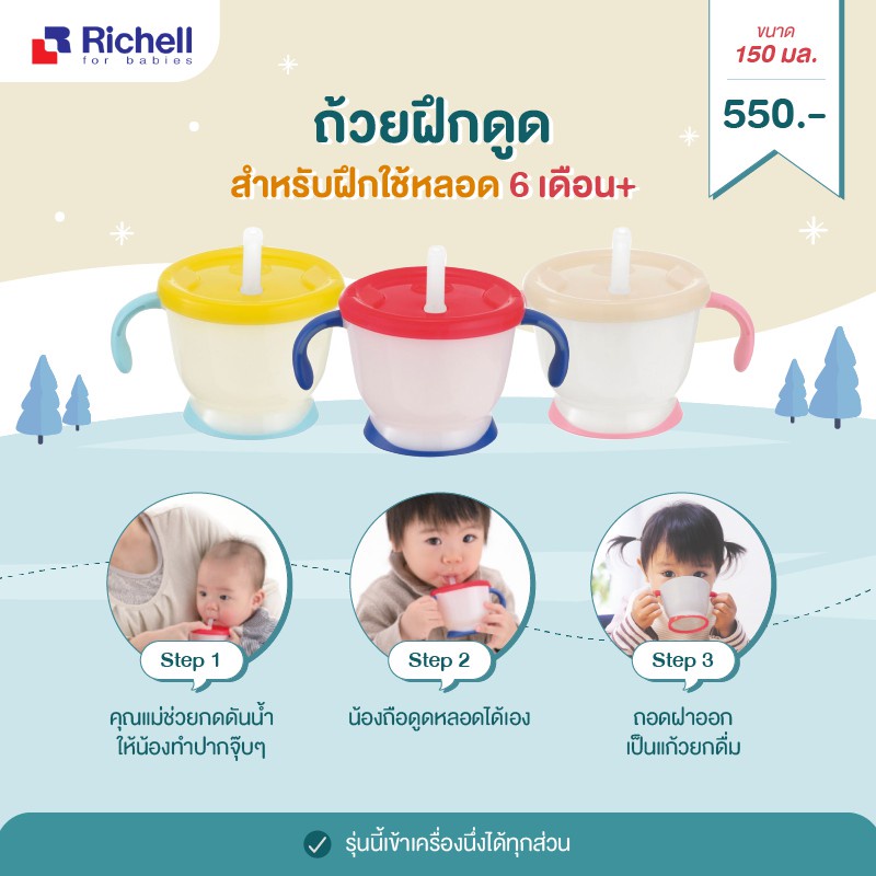 richell-straw-mug-ริเชล-aq-ถ้วยฝึกดูด-มีปุ่มกดน้ำ-สำหรับเด็กฝึกดูดหลอด-หลอดกันสำลัก-รุ่น-aqulea