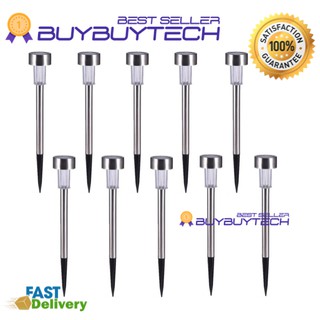 buybuytech ไฟปักสนามหญ้า พลังงานแสงอาทิตย์ขนาด โซล่าเซลล์ 1 LED 10ต้น SL04