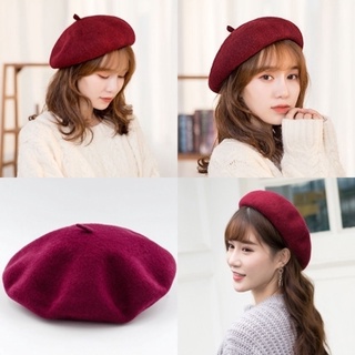 หมวกเบเร่ย์_สีล้วน Cap_Hat ราคาถูก พร้อมส่ง