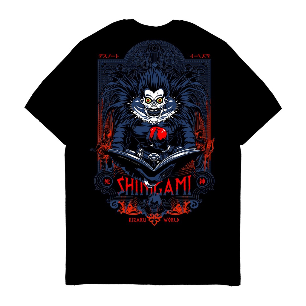 เสื้อยืดผู้ชาย-เสื้อยืด-ลายการ์ตูนอนิเมะ-kizaru-death-note-shinigami-ryuk-s-5xl