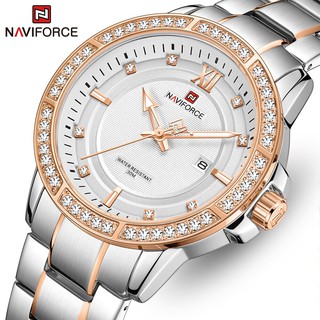 สินค้า NAVIFORCE นาฬิกาข้อมือควอตซ์ สายสเตนเลสตาข่าย สไตล์หรูหรา สำหรับผู้ชาย