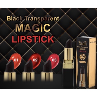 สินค้า SALE⚡️ลิปเวทมนต์ เปลี่ยนดำเป็นสีสดใส✨Obouse Black transparent Magic Lipstick สุดหรู! ที่สาวๆ ต้องลอง!!