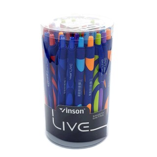 BEPEN VINSON LIVE F20 ปากกาลูกลื่น หมึกน้ำเงิน บรรจุ36ด้าม/กระปุก