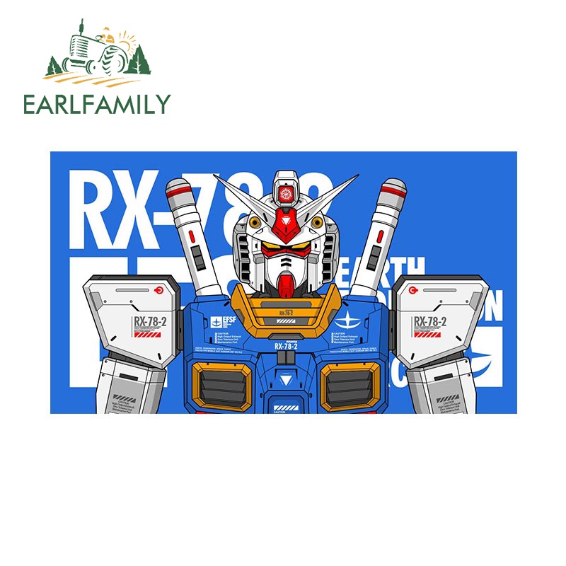 earlfamily-สติกเกอร์กราฟฟิก-gundam-13-ซม-สําหรับติดตกแต่งรถยนต์-ตู้เย็น-รถจักรยานยนต์