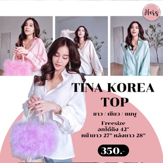 Tina korea top แขนพองเล็กน้อย ทรง oversize