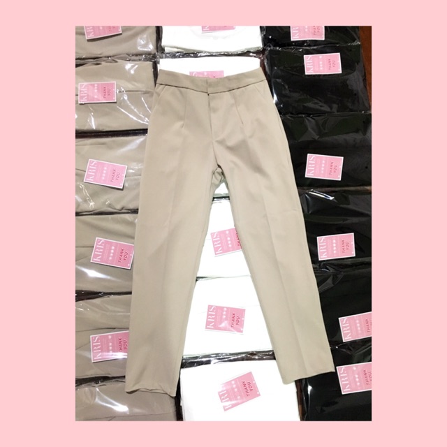 ภาพหน้าปกสินค้าKRIS SLACK BASIC - กางเกง9ส่วน ขากระบอกเล็ก จากร้าน krisxbkk บน Shopee