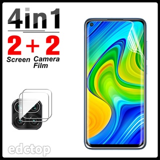 4-IN-1 Screen Protector Hydrogel Film For Redmi Note 9 pro max 9T 9s 10s 10 pro Lens Camera glass for 10pro 9pro 9t