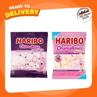 Haribo Chamallows Pink&amp;White Party ฮาริโบ้ มาร์ชเมลโล่ มีให้เลือก 2 ขนาด 70,150กรัม