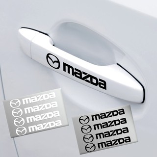 สติกเกอร์ PVC ลาย mazda สำหรับมือจับประตู mazda 2 CX 3 CX 5 CX 8 4 ชิ้น