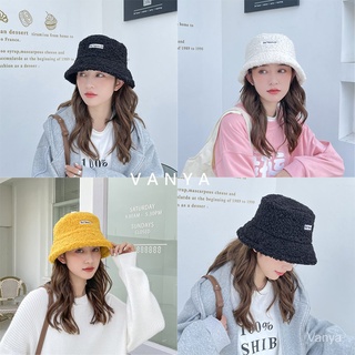 สินค้า หมวกบักเก็ตผู้หญิง หมวกขนแกะ. หมวกหม้อน่ารักสไตล์เกาหลี SF4443