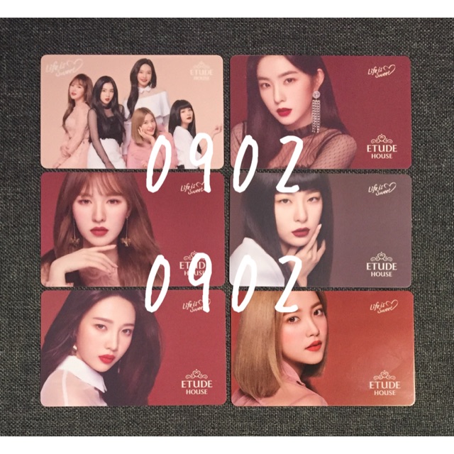 พร้อมส่ง-red-velvet-x-etude-house-บัตรเมมเบอร์-ไอรีน-เวนดี้-ซึลกิ-จอย-เยริ-รวม-บัตรสมาชิก