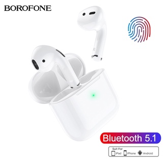 BOROFONE BW02 Plus Tws หูฟังบลูทูธไร้สาย ขนาดเล็ก คุณภาพ พร้อมไมโครโฟน รองรับ iPhone และ Android สําหรับเล่นเกม เล่นกีฬา
