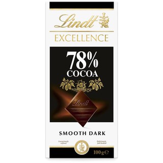 Lindt Excellence 78% cocoa ลินด์ ดาร์กช็อกโกแลตบาร์ นำเข้าจากสวิตเซอร์แลนด์ ขนาด 100g