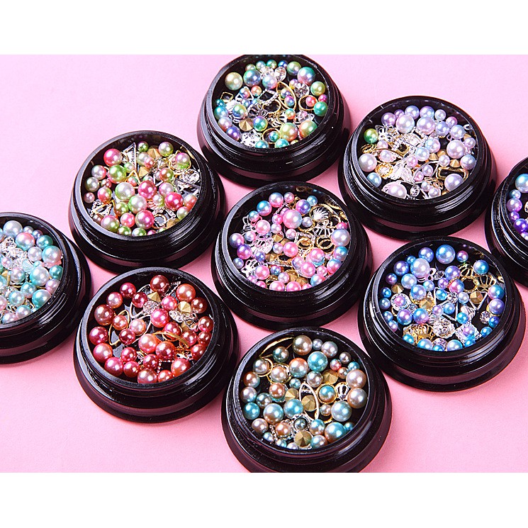 อะไหล่รวมติดเล็บ-ตกแต่งเล็บ-diy-หลากหลายสี