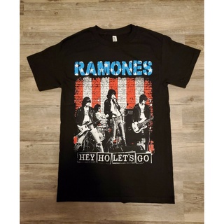 เสื้อยืดผ้าฝ้ายพิมพ์ลายขายดี Yuanl5 [พร้อมส่ง] เสื้อยืดแขนสั้น พิมพ์ลาย Ramones Hey Ho Lets Go พลัสไซซ์ ของขวัญวันเกิด ส