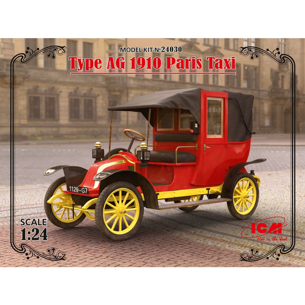โมเดลประกอบ-icm-model-1-24-icm24030-type-ag-1910-paris-taxi