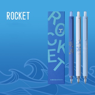 ปากกาเจล Kaco Rocket 0.5 มม. สีดํา 3 ชิ้น/ชุด