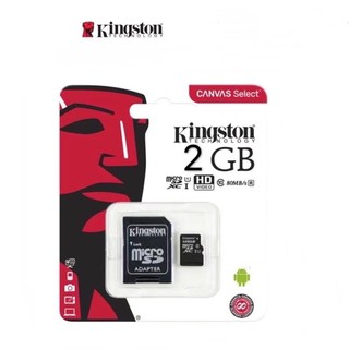 ภาพขนาดย่อของภาพหน้าปกสินค้าKingston Memory Card Micro SDHC 2GB Class 10 คิงส์ตัน SD card เมมโมรี่การ์ด SDการ์ด จากร้าน rukkun_shop บน Shopee