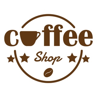 สติกเกอร์ภาพ A cup coffee shop ติดผนัง ตกแต่งร้านค้า บ้าน คอนโด สตูดิโอ สำนักงาน COF-009