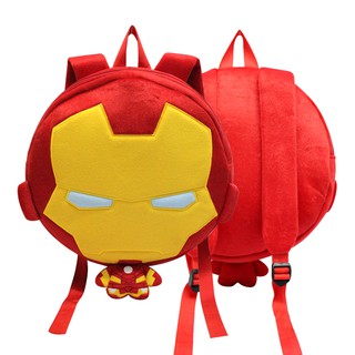 Disney กระเป๋าเป้กลม IRONMAN มีตัวห้อย เหมาะสำหรับเด็ก Iron man Bagpack (สินค้าลิขสิทธิ์แท้ จากโรงงานผู้ผลิต)