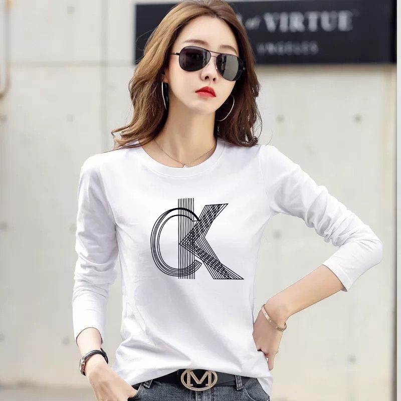 TL-193 เสื้อยืดแขนยาวแฟชั่นเกาหลี ผ้านุ่มใส่สบาย ลายการ์ตูนน่ารัก มี ...