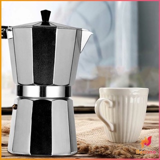 BUAKAO หม้อต้มกาแฟแบบแรงดัน หม้ออลูมิเนียมเอสเพรสโซ่ กาต้มกาแฟสด Aluminum espresso pot