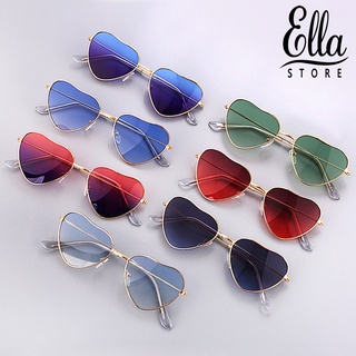 Ellastore123 แว่นตากันแดด ป้องกันรังสียูวี ไล่โทนสี รูปหัวใจน่ารัก สําหรับเด็กผู้ชาย และเด็กผู้หญิง