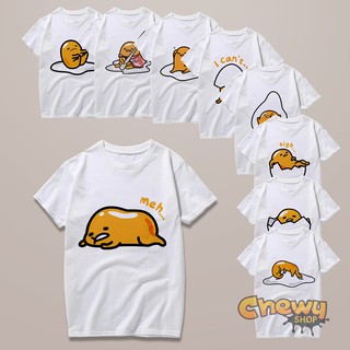 👕เสื้อยืดลายไข่ขี้เกียจ Gudetama สุดน่ารัก ใส่ได้ทั้งชายและหญิง Unisex