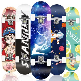 skateboards สเก็ตบอร์ด สเก็ตบอร์ดผู้ใหญ่ สเก็ตบอร์ดถูกๆ ขนาด80*20*10cm สเก็ตบอร์ดพร้อมเล่น สำหรับผู้เริ่มหัดเล่น