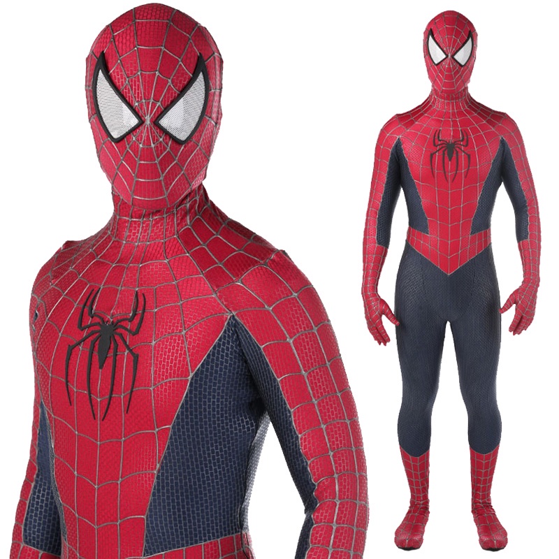 ชุดบอดี้สูทคอสเพลย์-spider-man-3d-พิมพ์ลายสไปเดอร์แมน-สีแดง-สีฟ้า