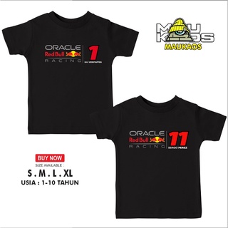 เสื้อยืด ลาย ORACLE RED BULL RACING F1 TEAM ทรงสามเหลี่ยม สําหรับเด็ก