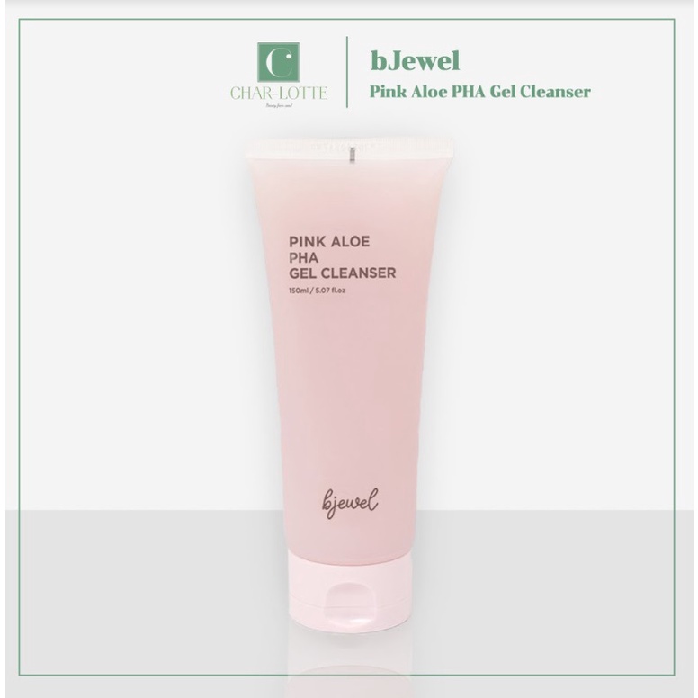 ราคาและรีวิวbJewel Pink Aloe PHA Gel Cleanser 150 ml เจลล้างหน้า pinkaloe อ่อนโยน  อโลเวรา เกาะGeoje เกาหลี