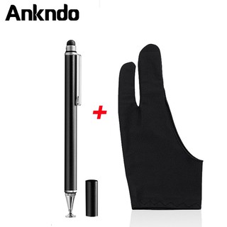 [กระเป๋าใส่ปากกา แถมฟรี] Ankndo Universal ปากกาสไตลัสสัมผัสหน้าจอ 2 In 1 ปากกาสไตลัสสัมผัสหน้าจอสําหรับโทรศัพท์มือถือ Android Smart Pencil