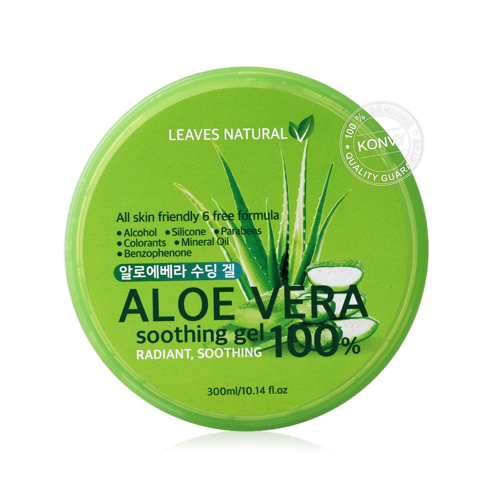 ภาพอธิบายเพิ่มเติมของ Leaves Natural Aloe Vera Soothing Gel 100% 300ml.