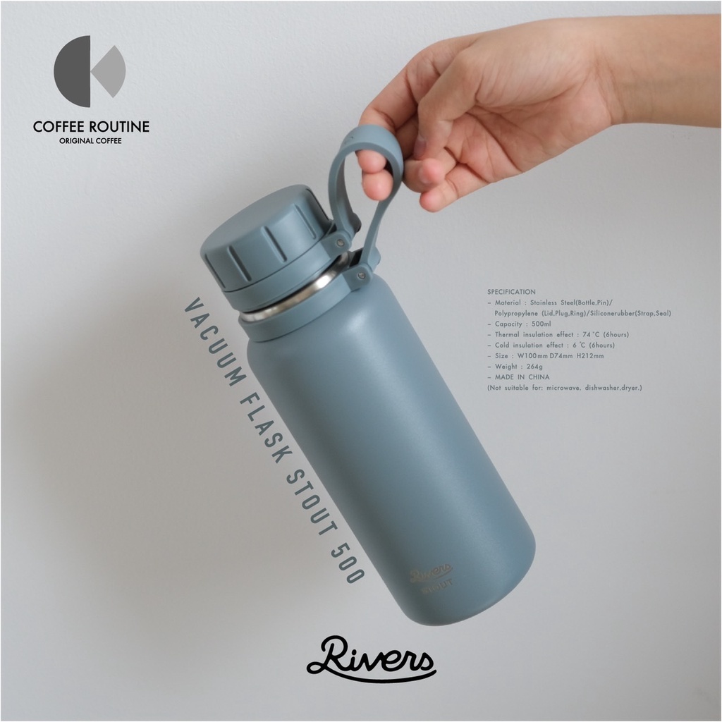 ขวดน้ำ Rivers จากญี่ปุ่น Vacuum Flask Stout 500 | Shopee Thailand