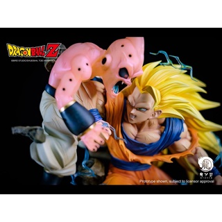 [ของแท้] [งานเรซิ่น] Ryu Studio Dragon Ball Z Kid Buu VS Super Saiyan 3 Son Goku – โมเดล งานปั้น บู กับ ซุปเปอร์ไซย่า 3