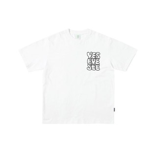 [S-5XL] Y.E.S C-logo tee white/Black