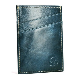 Fin 1 กระเป๋าเงินหนังแท้ กระเป๋าสตางค์ กระเป๋าใส่บัตร Genuine Leather Credit Card Walllet Elephant No. 2832