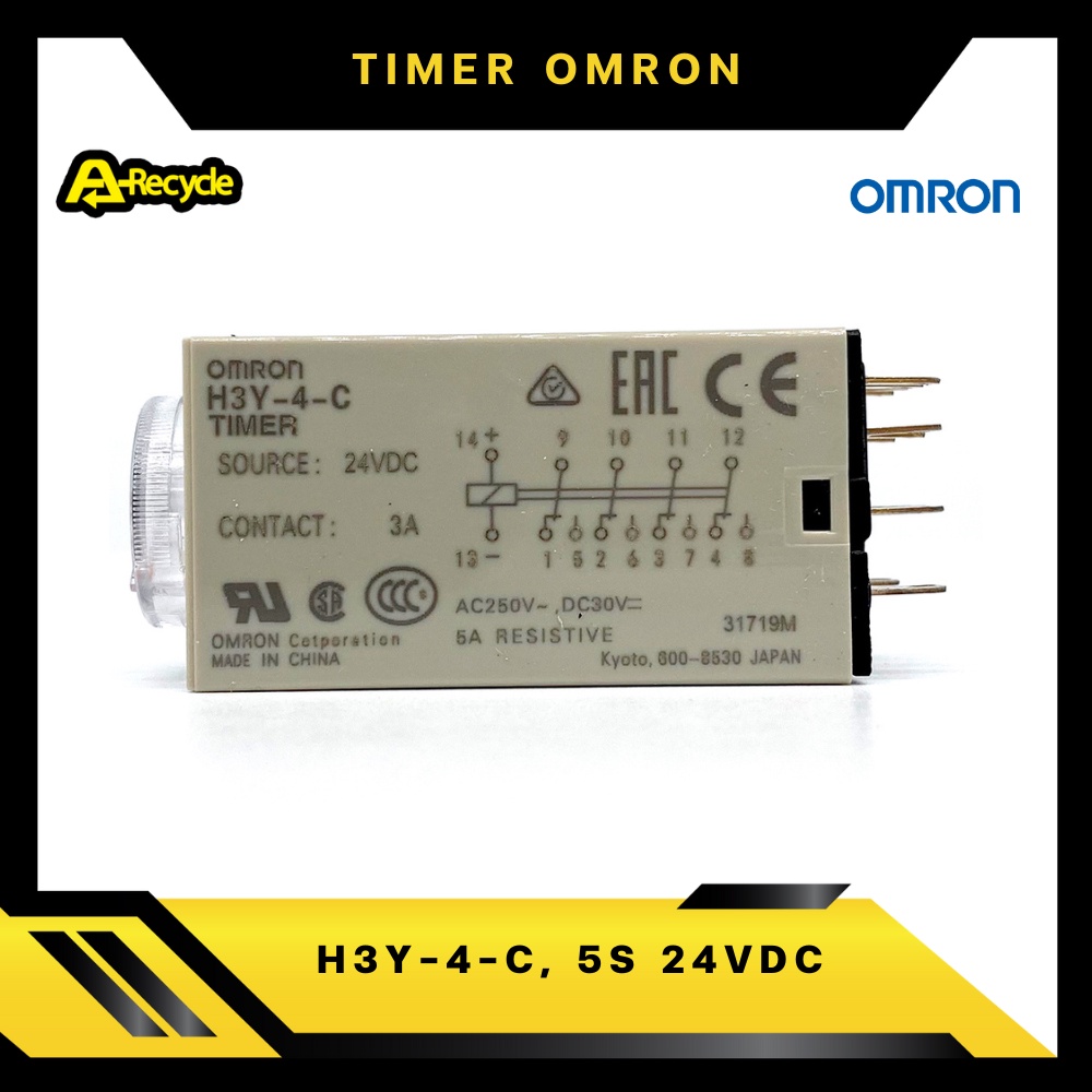 omron-h3y-4-c-5s-24vdc-timer-relay-omron-4-contact-8-ขา