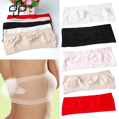 ชุดชั้นในสตรีที่ไม่มีสายหนังที่ไม่มีสายหนัง-breathable-sports-bras-bandeau-boob-tube