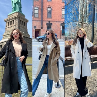 ราคาและรีวิวMALIMAYS - Bean trench coat พร้อมส่ง