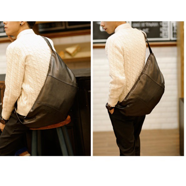 กระเป๋าสะพายหลังผู้ชายแบบหนัง-pu-รุ่น-nd304-สีดำ