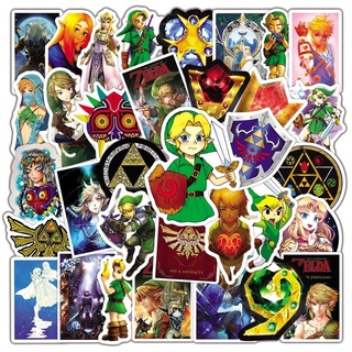 Z&amp;m ❀ สติกเกอร์ The Legend of Zelda สําหรับติดตกแต่ง ❀ สติกเกอร์รูปลอก กันน้ํา สําหรับเล่นเกม 50 ชิ้น/ชุด