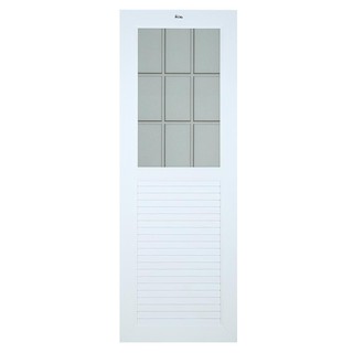 Bathroom door UPVC BATHROOM DOOR WITH DOOR FRAME ASARA G932 70X200CM WHITE Door frame Door window ประตูห้องน้ำ ชุดประตูห