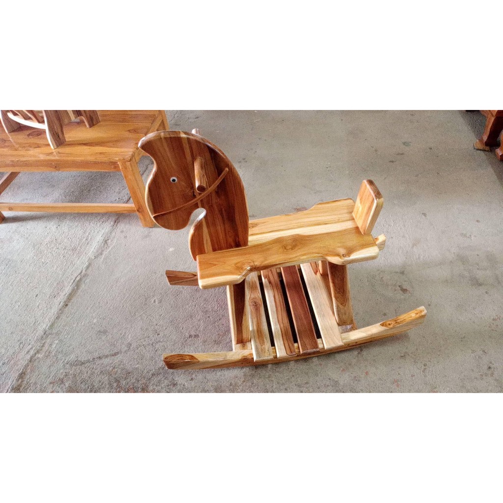 เก้าอี้ม้าโยก-ม้าโยกไม้-เก้าอี้โยก-ไม้สัก-สำหรับเด็ก-เสริมพัฒนาการ-กว้าง-30cm-ยาว-75cm-สูง-30cm