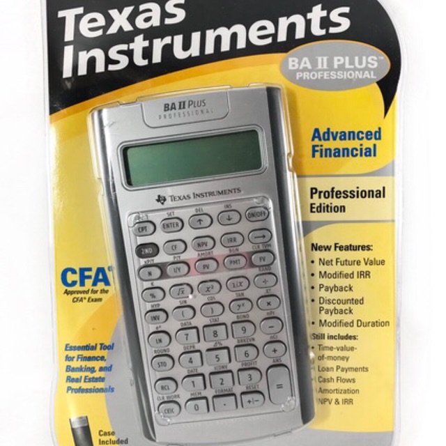 เครื่องคิดเลขทางการเงิน Texas Instruments BA II PLUS ( PROFESSIONAL ...