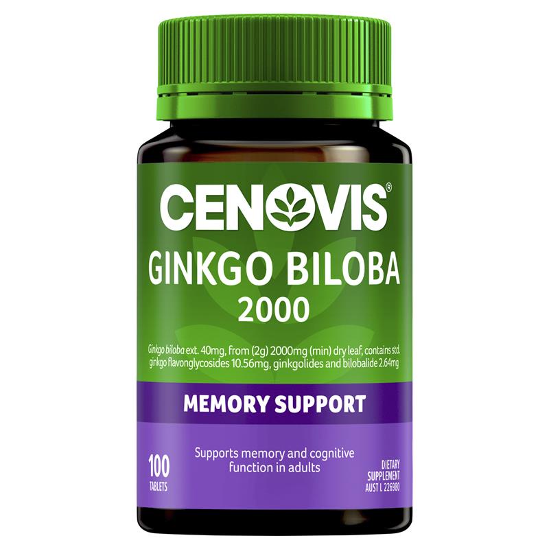 พร้อมส่ง-cenovis-ginkgo-biloba-2000-บำรุงสมอง-บำรุงความจำ-กิ้งโกะ-แพ็คสุดคุ้ม-100-เม็ด